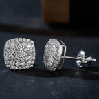 Square Pave Sparkle Studs