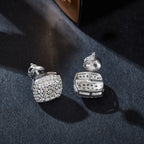 Square Pave Sparkle Studs