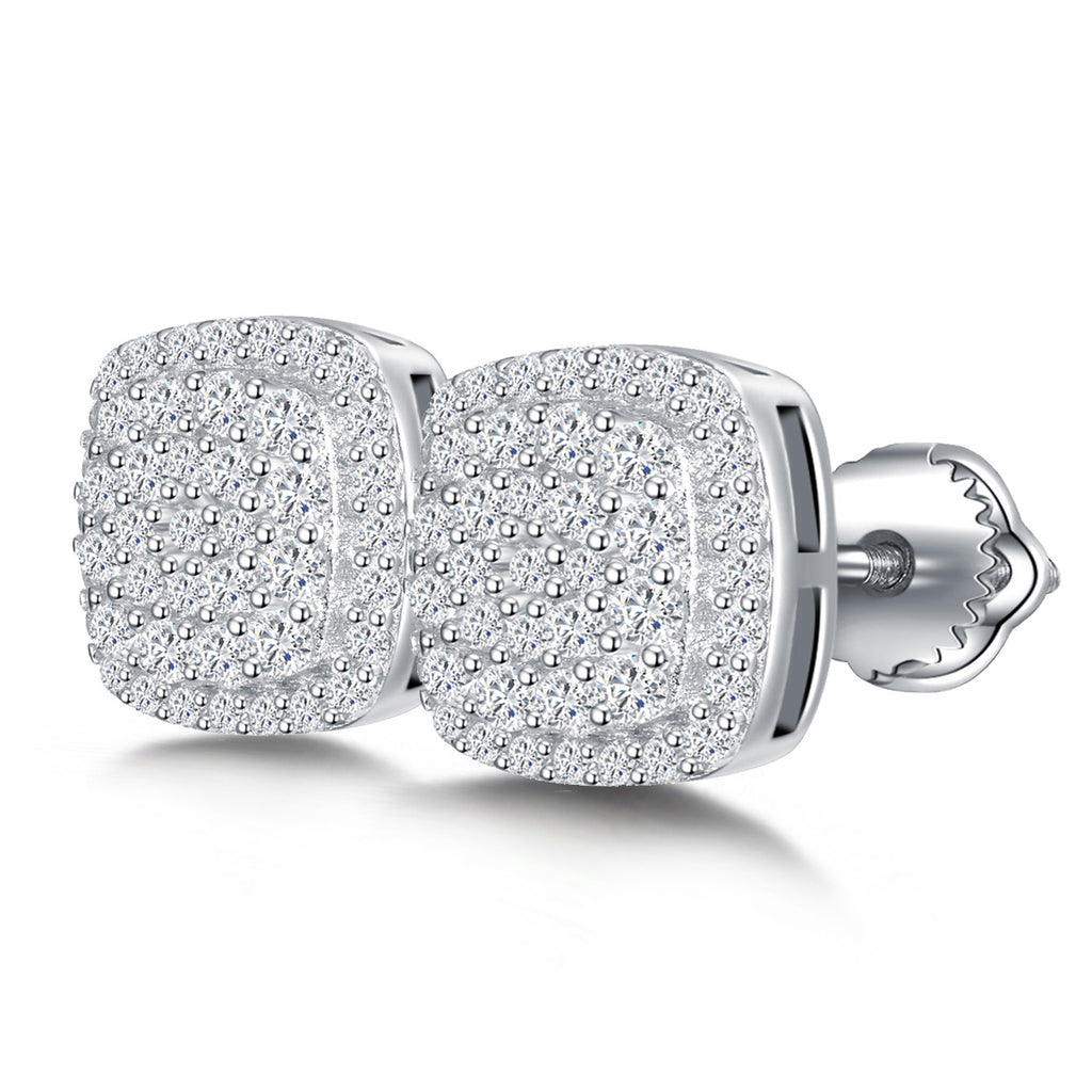 Square Pave Sparkle Studs