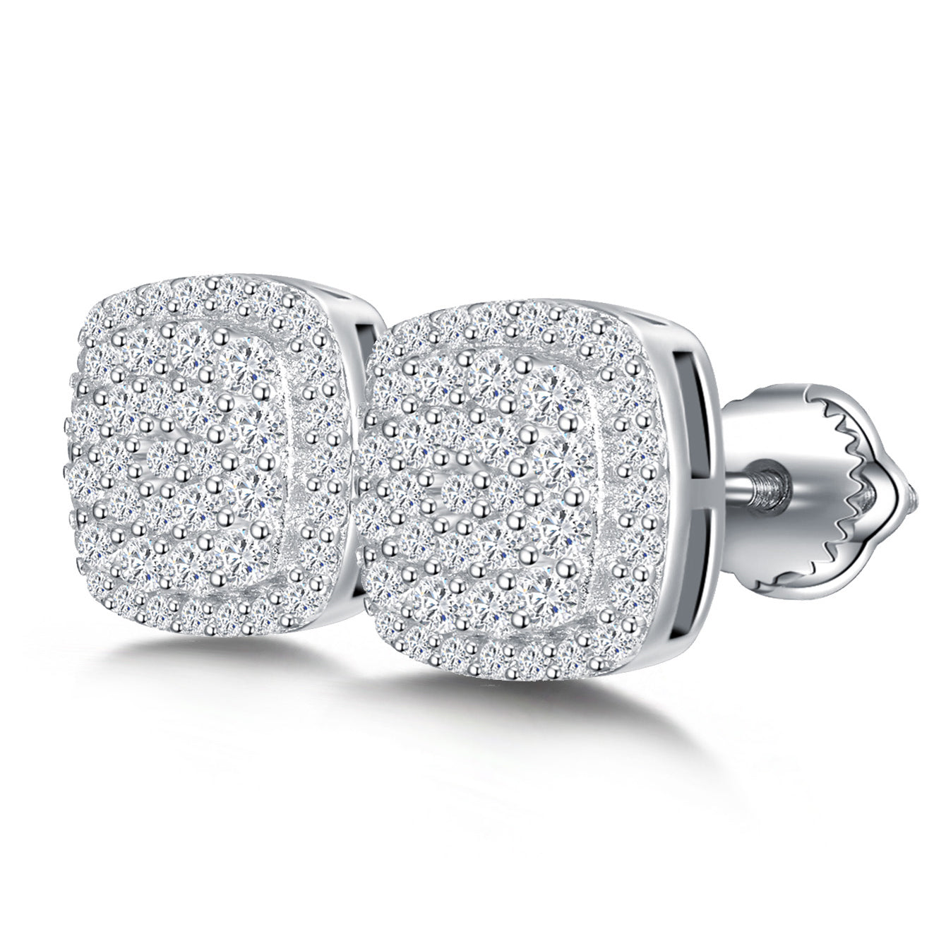 Square Pave Sparkle Studs