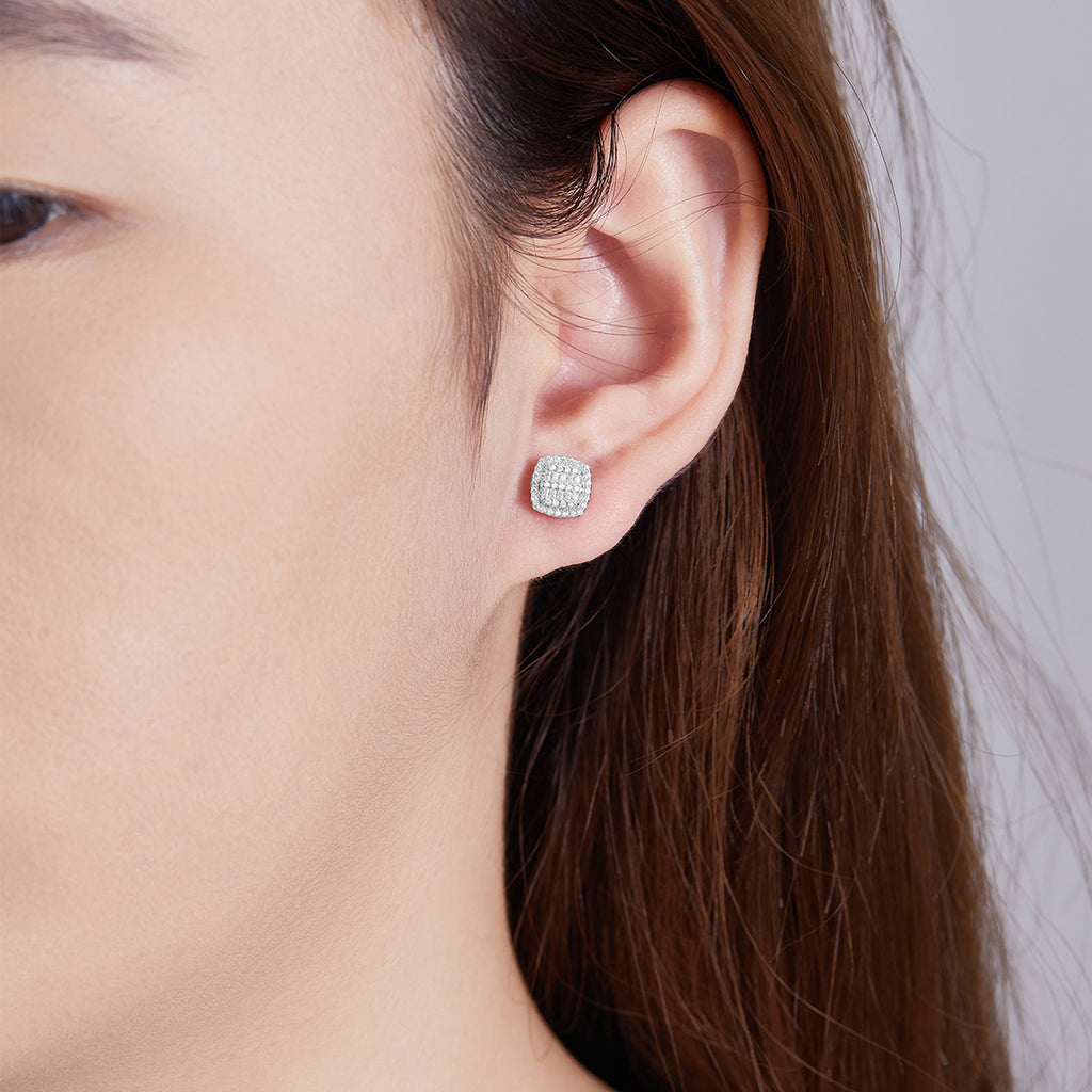 Geo - Spark Square Studs