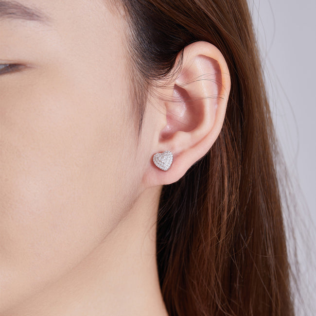 Heart Bloom Sparkle Studs Main Image