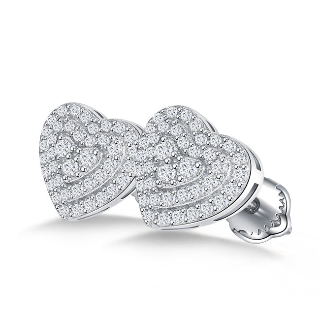 Heart Bloom Sparkle Studs Hover Image