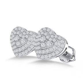 Heart Bloom Sparkle Studs