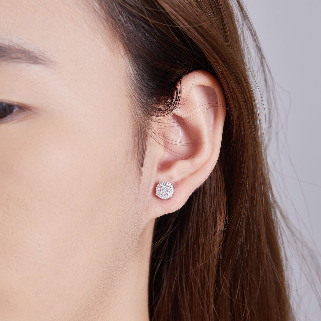 Vintage Halo Sparkle Studs