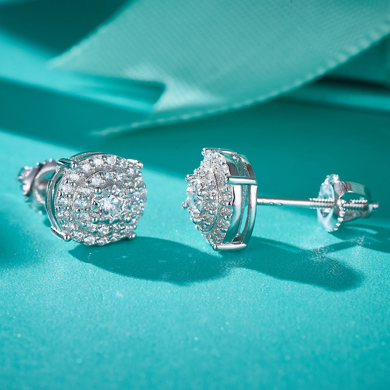 Vintage Halo Sparkle Studs