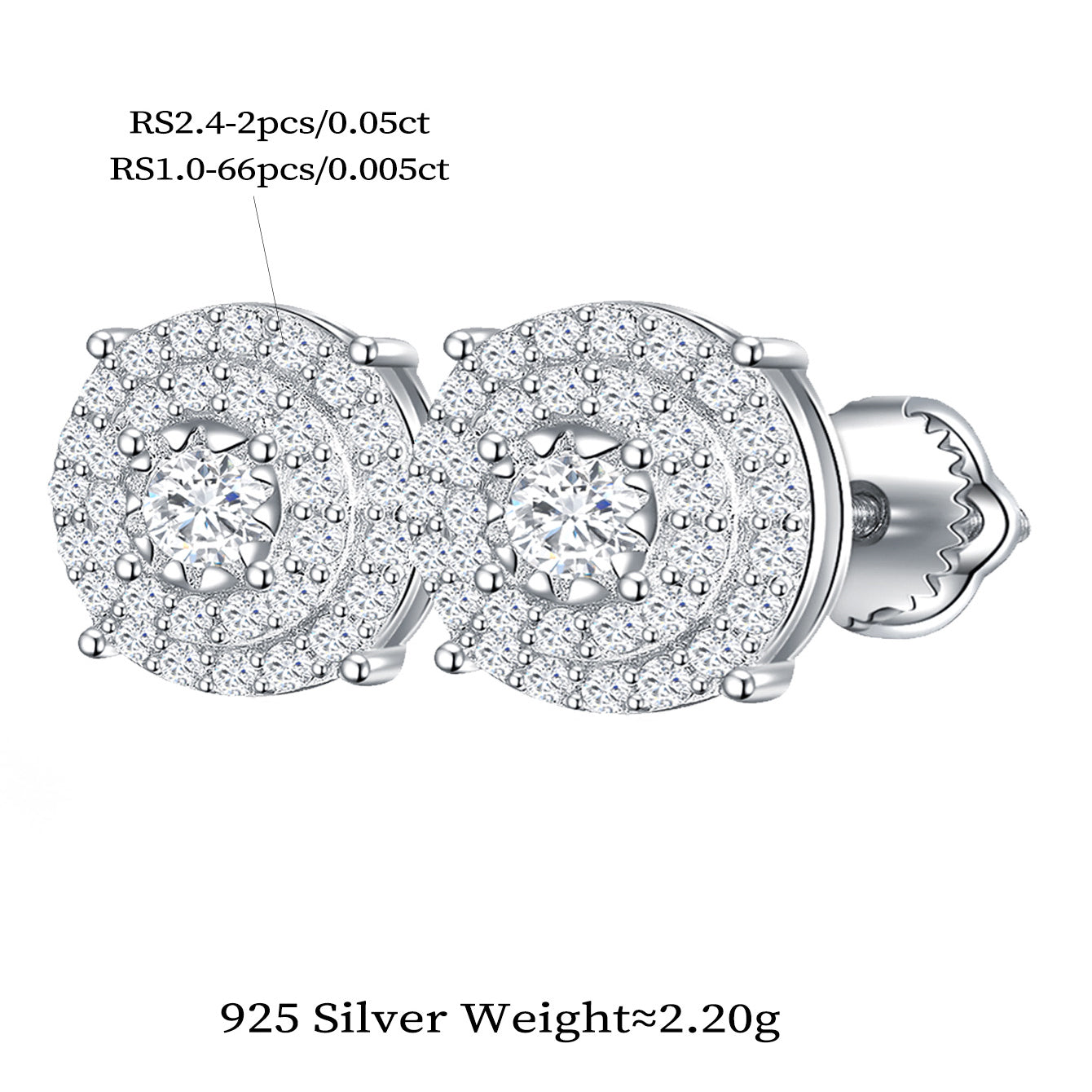 Vintage Halo Sparkle Studs