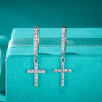 Faith Sparkle Huggie Hoops