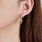 Faith Sparkle Huggie Hoops