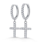 Faith Sparkle Huggie Hoops