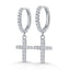 Faith Sparkle Huggie Hoops
