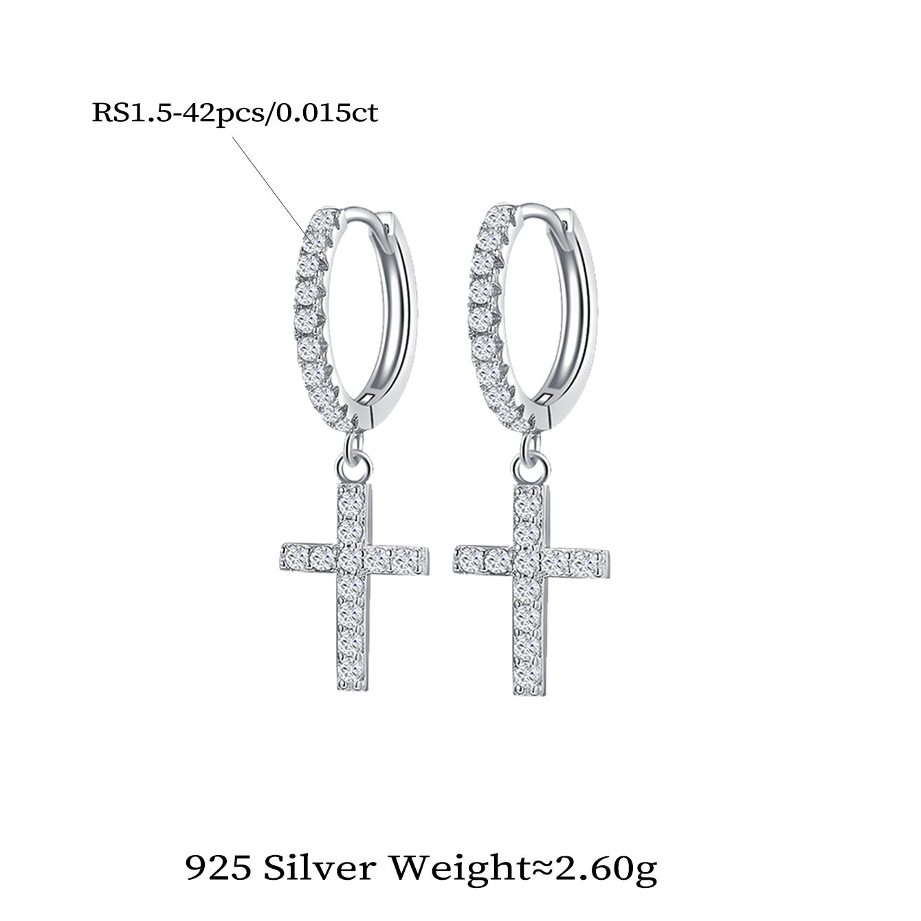 Faith Sparkle Huggie Hoops