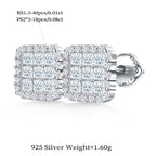 Square Grid Sparkle Studs