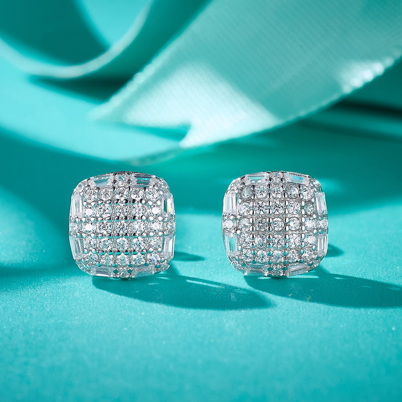 Luxe Square Sparkle Studs