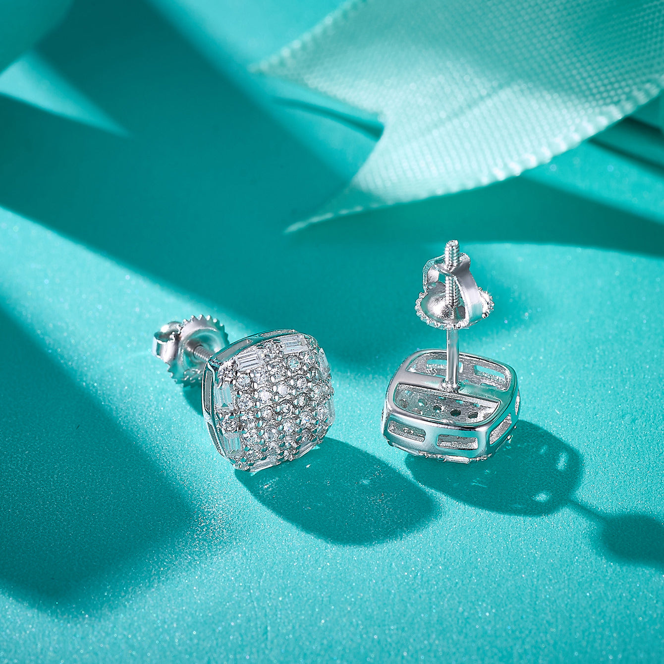 Luxe Square Sparkle Studs