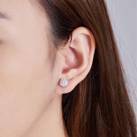 Crystal Cluster Round Studs