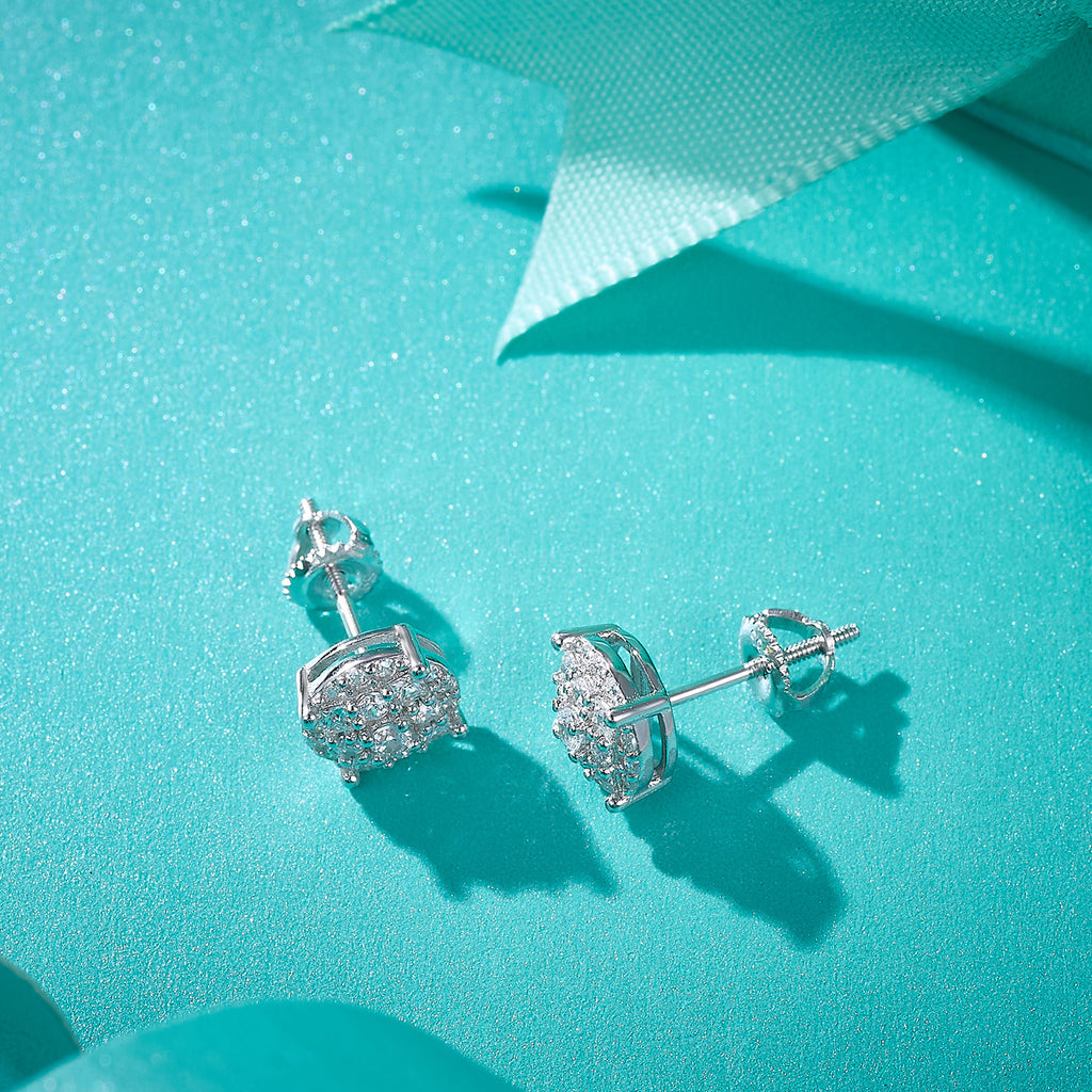 Crystal Cluster Round Studs