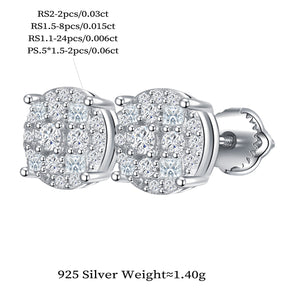 Silver Star Cluster Studs