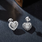 Double Heart Sparkle Studs