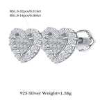 Double Heart Sparkle Studs