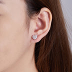 Twin Heart Sparkle Studs