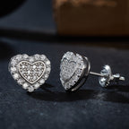 Twin Heart Sparkle Studs