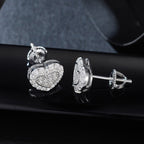 Twin Heart Sparkle Studs