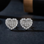 Twin Heart Sparkle Studs