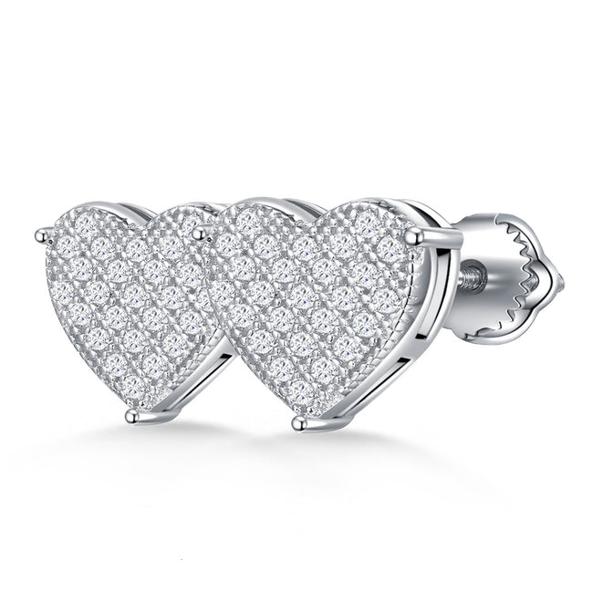 Sparkle Heart Studs Hover Image