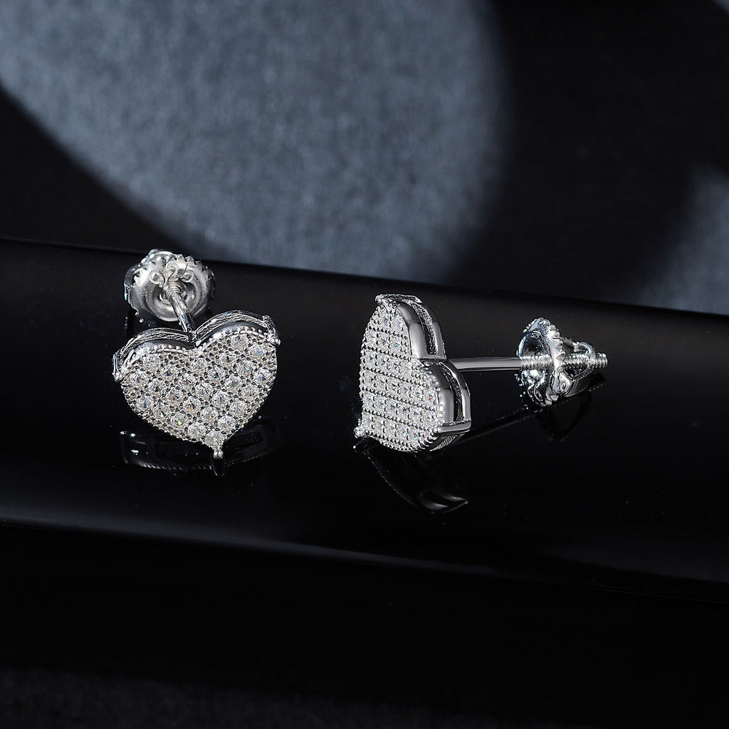 Sparkle Heart Studs