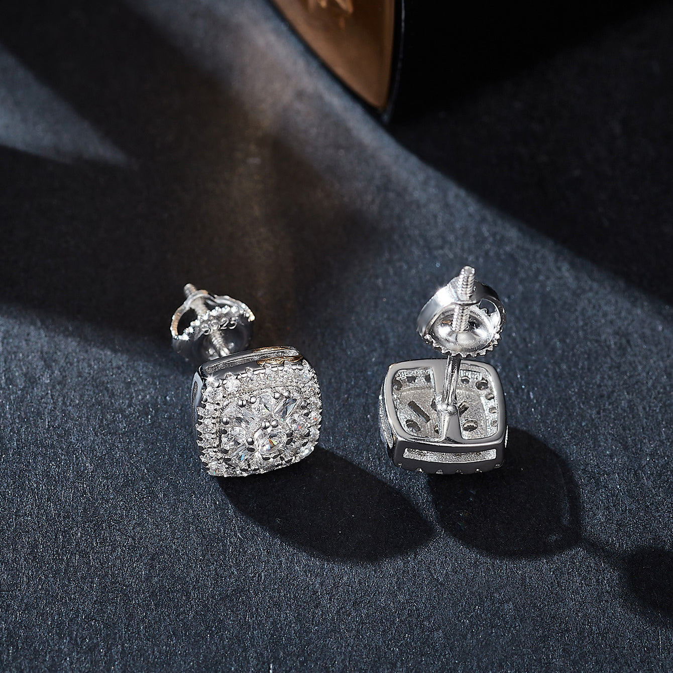 Square Vintage Sparkle Studs