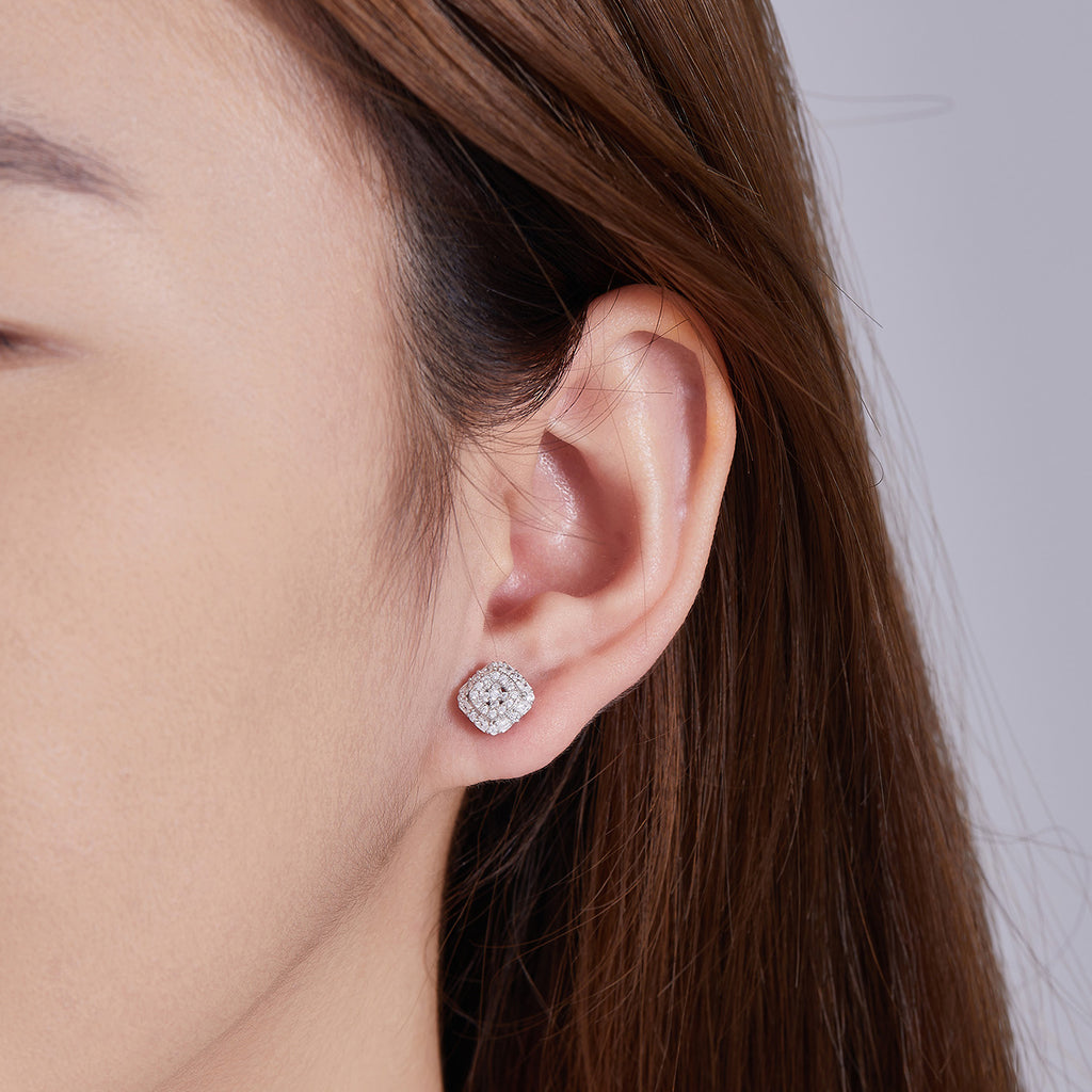 Vintage Square Luxe Studs