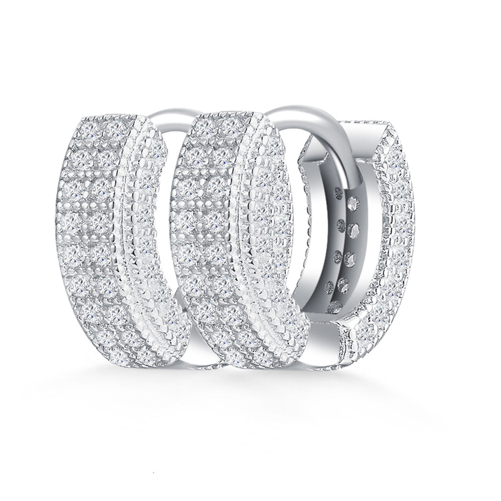 Glam Huggie Sparkle Hoops