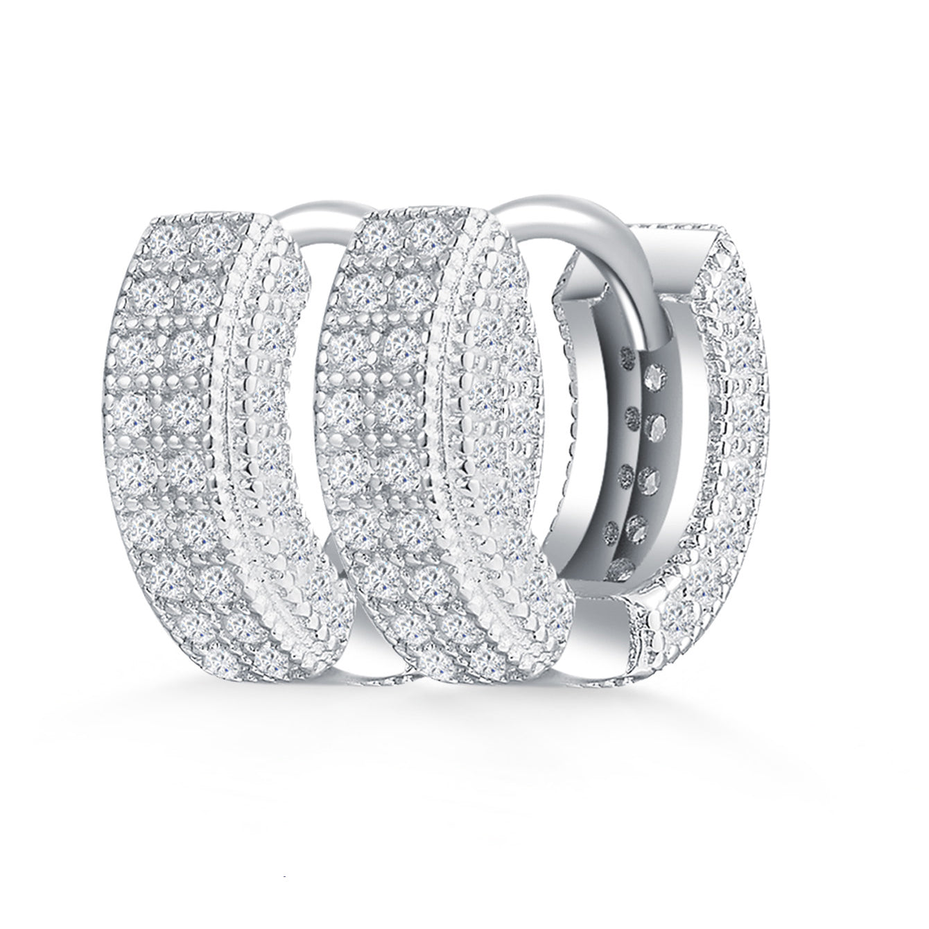 Glam Huggie Sparkle Hoops