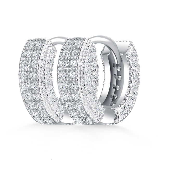 Glam Huggie Sparkle Hoops Hover Image