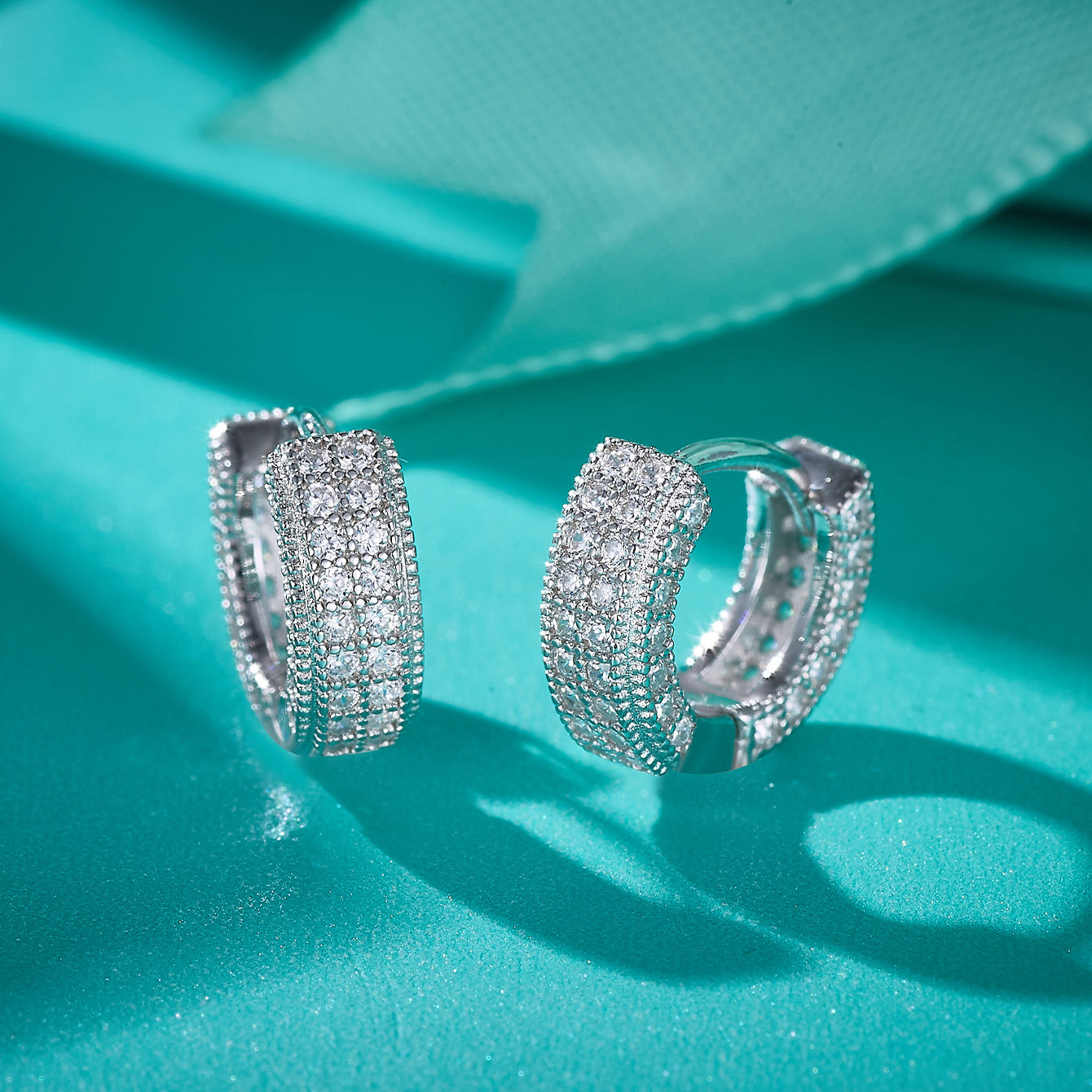 Glam Huggie Sparkle Hoops