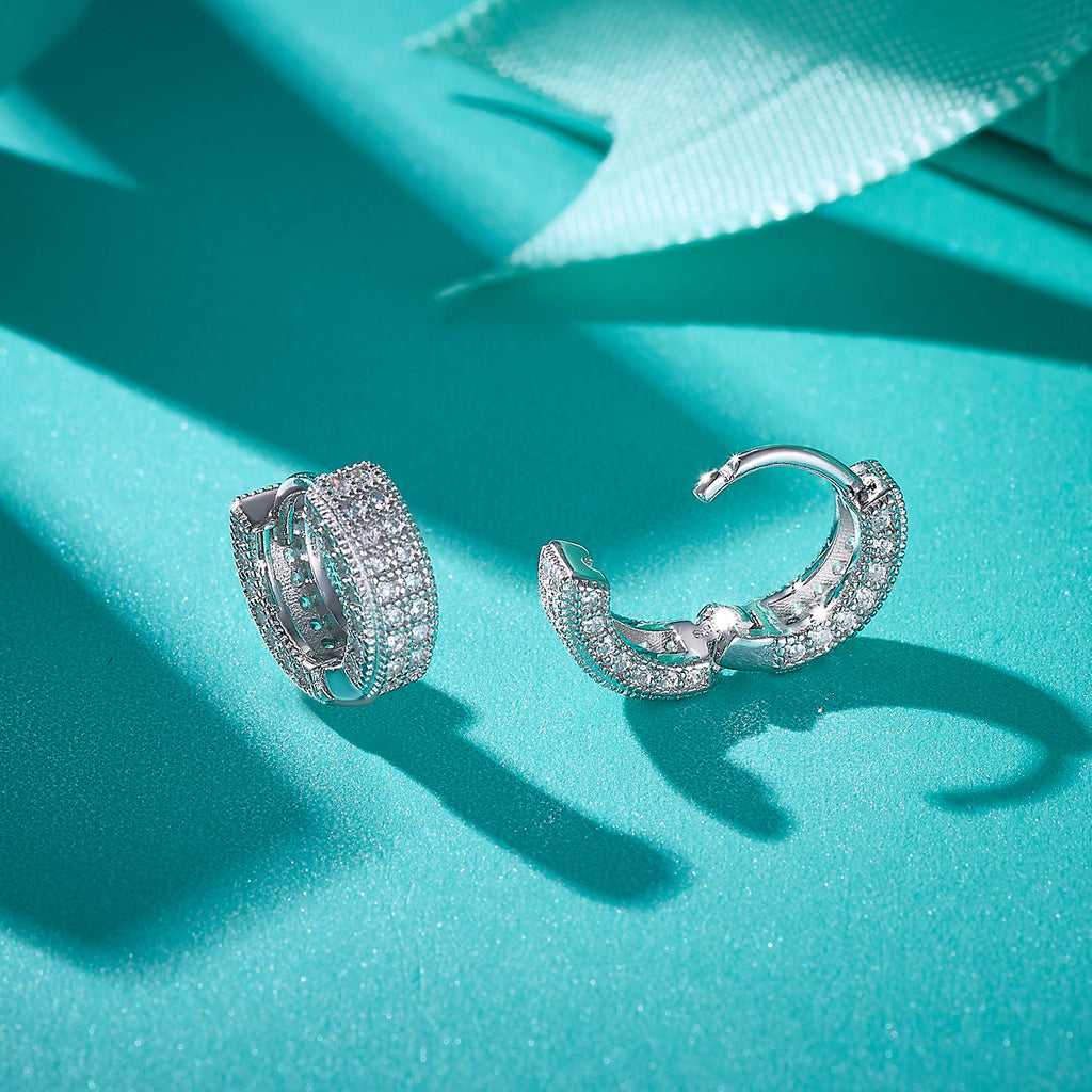 Glam Huggie Sparkle Hoops