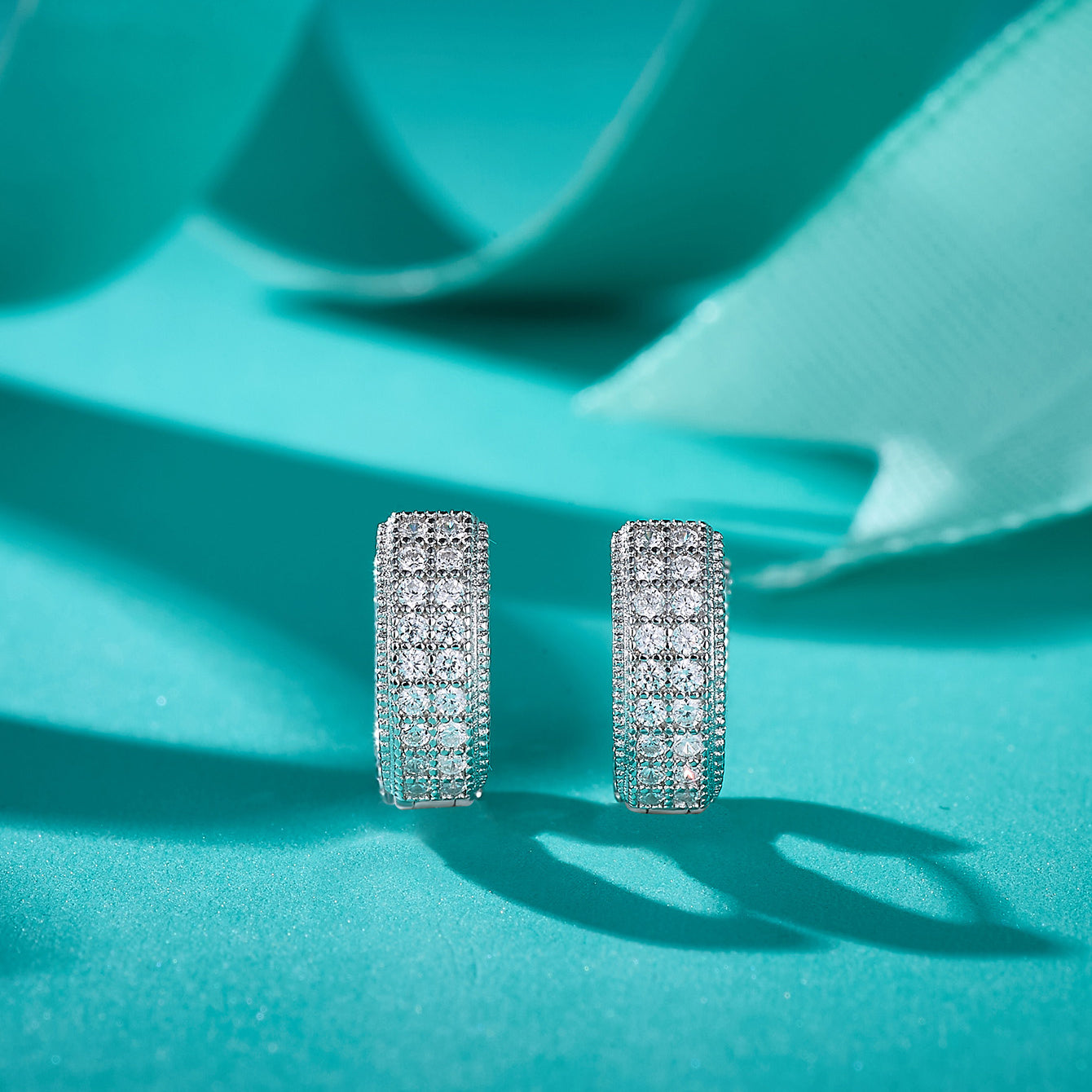 Glam Huggie Sparkle Hoops