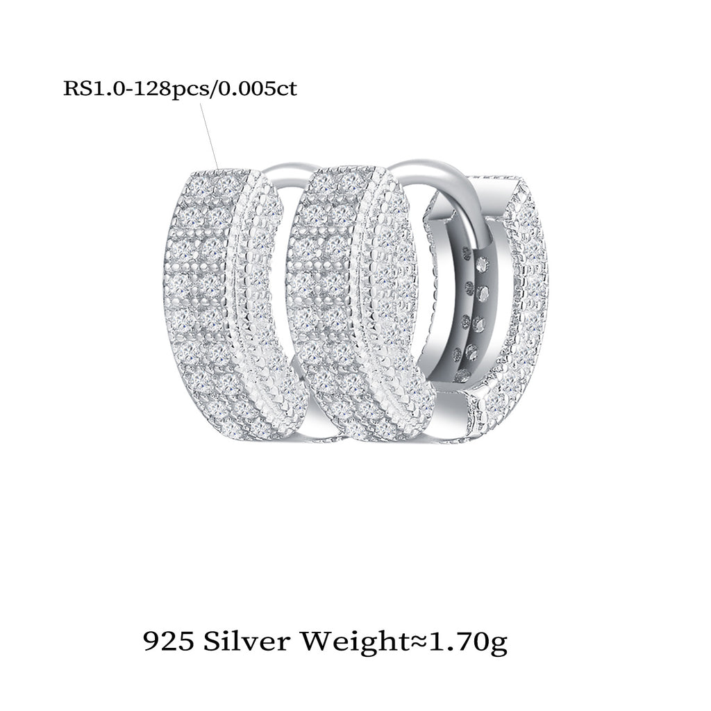 Glam Huggie Sparkle Hoops