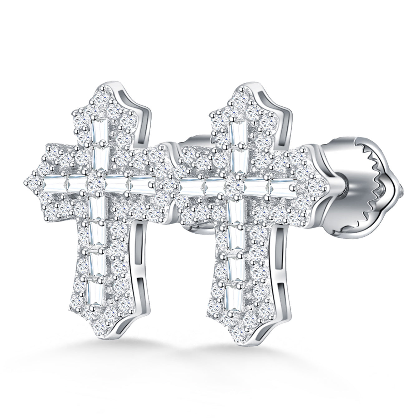 Celestial Cross Sparkle Studs