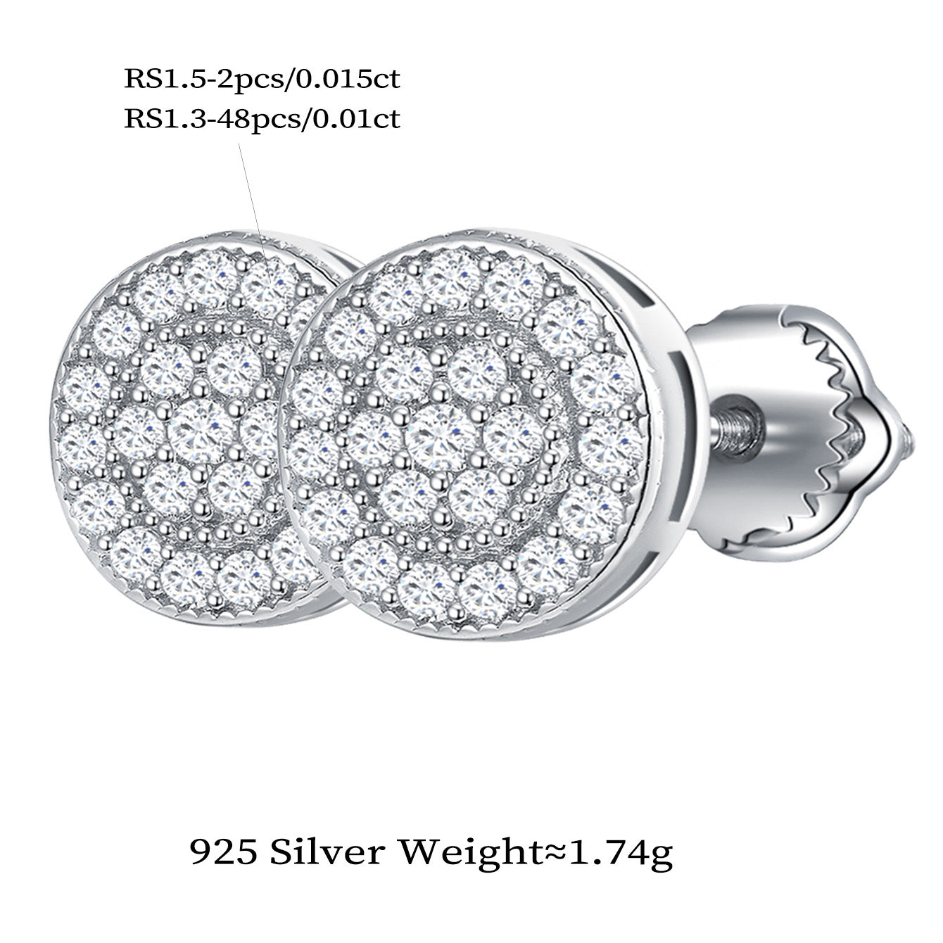 Concentric Sparkle Studs