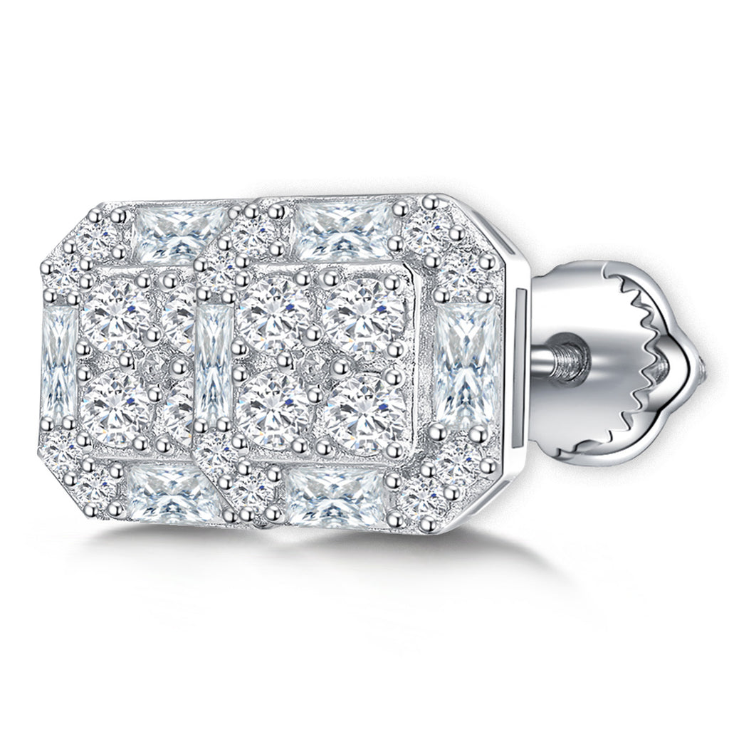 Vintage Square Sparkle Studs