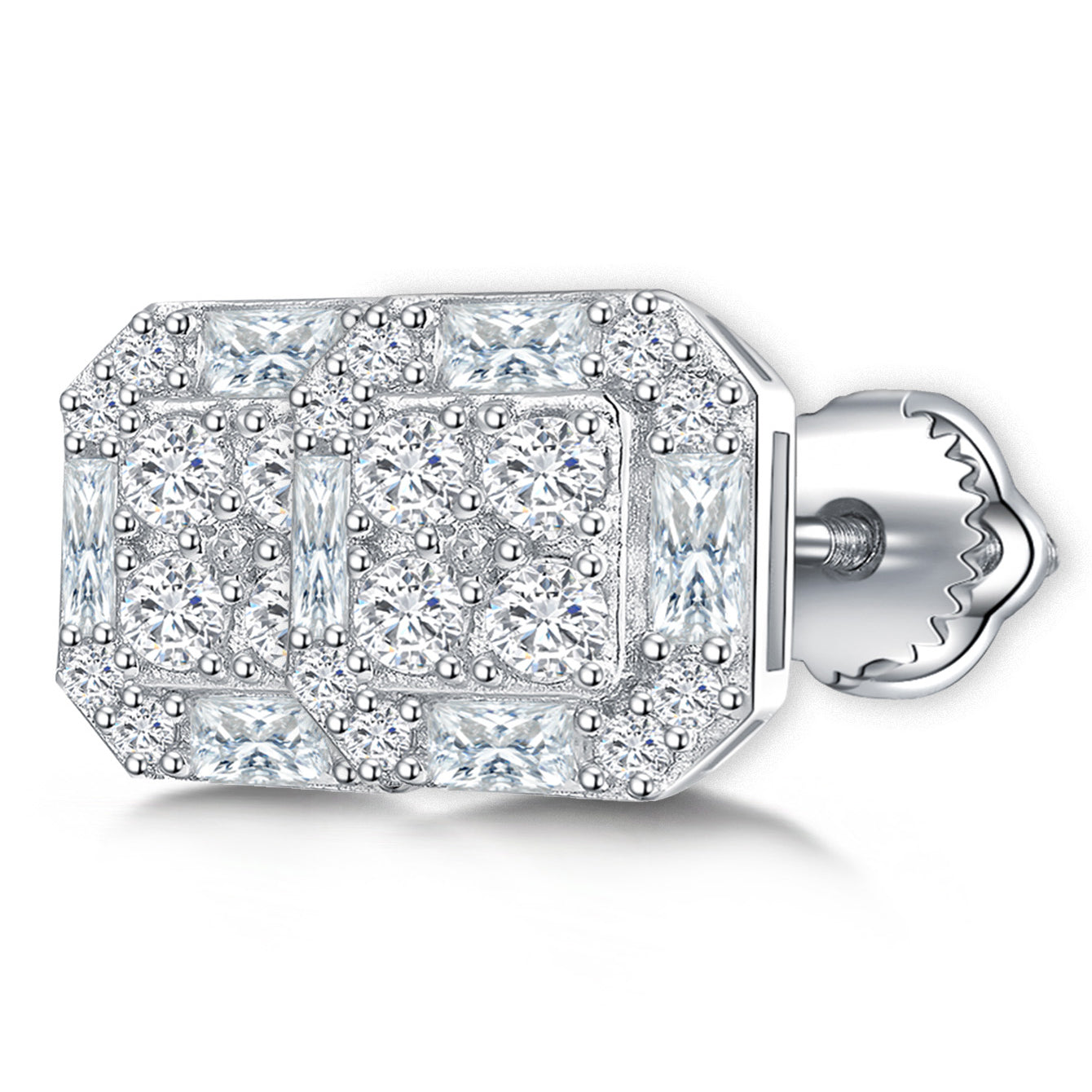 Vintage Square Sparkle Studs