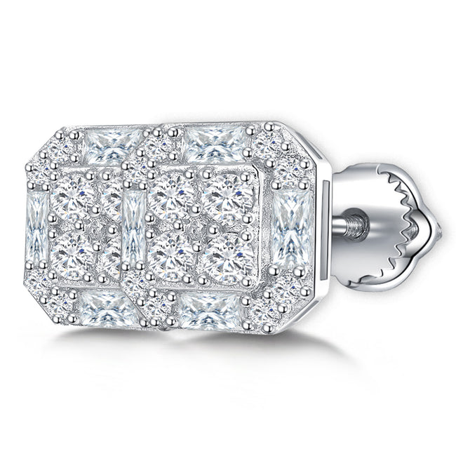 Vintage Square Sparkle Studs Hover Image