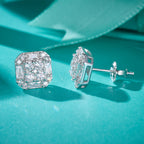 Vintage Square Sparkle Studs