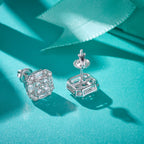 Vintage Square Sparkle Studs