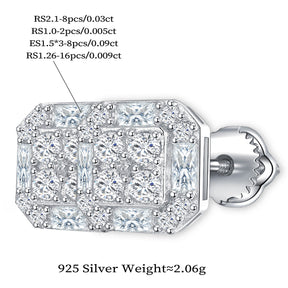 Vintage Square Sparkle Studs