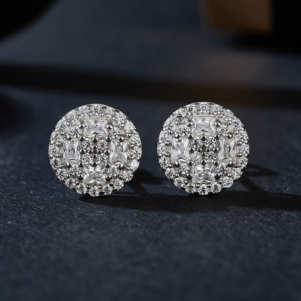 Circular Geo Sparkle Studs