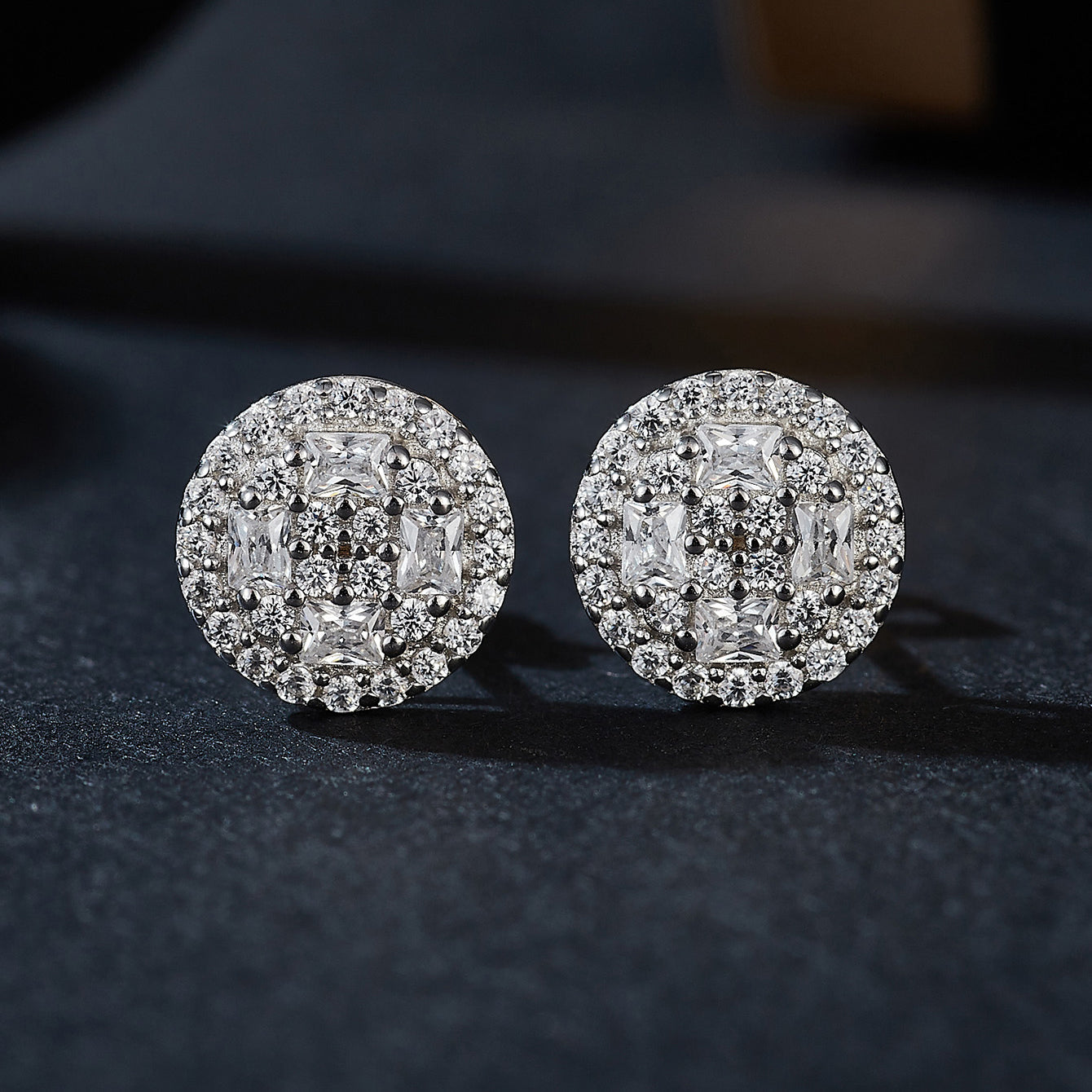 Circular Geo Sparkle Studs