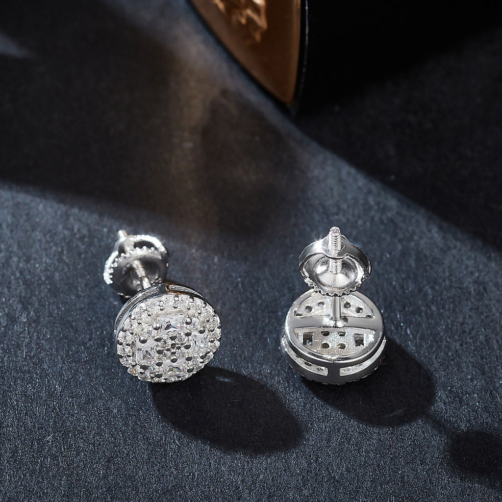 Circular Geo Sparkle Studs